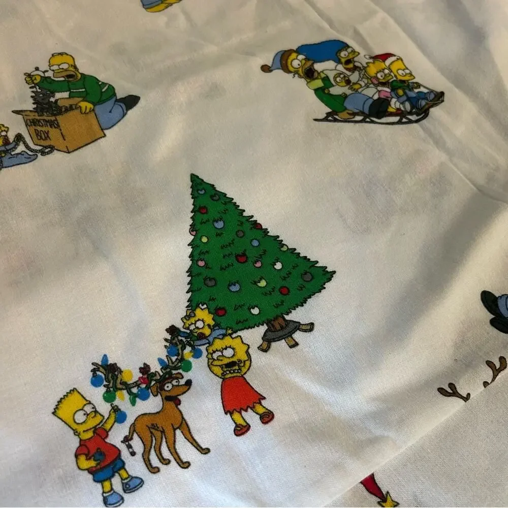 Pottery Barn x Simpsons Christmas Print Pillowcases Pillow Covers Standard NEW
